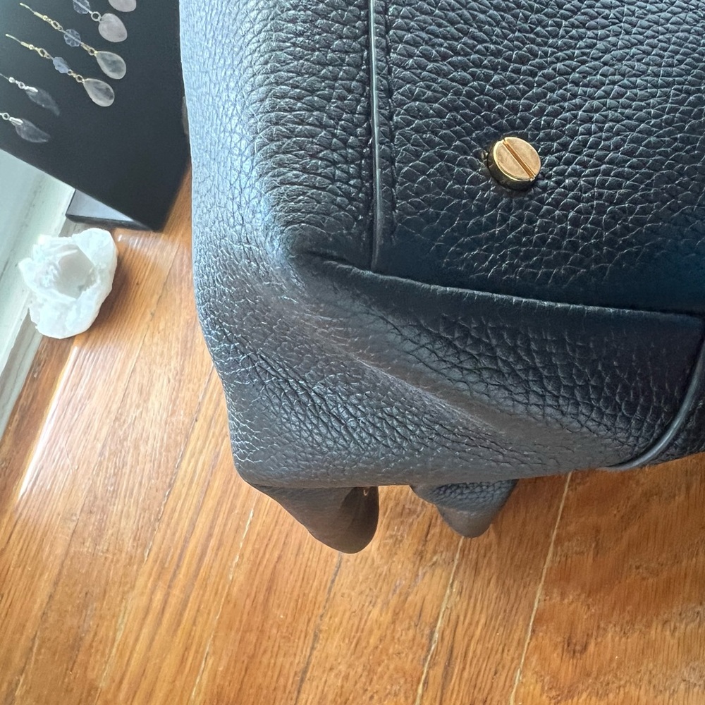 Tory Burch Black Shoulder Bag Pebbled Leather - Picture 12 of 15